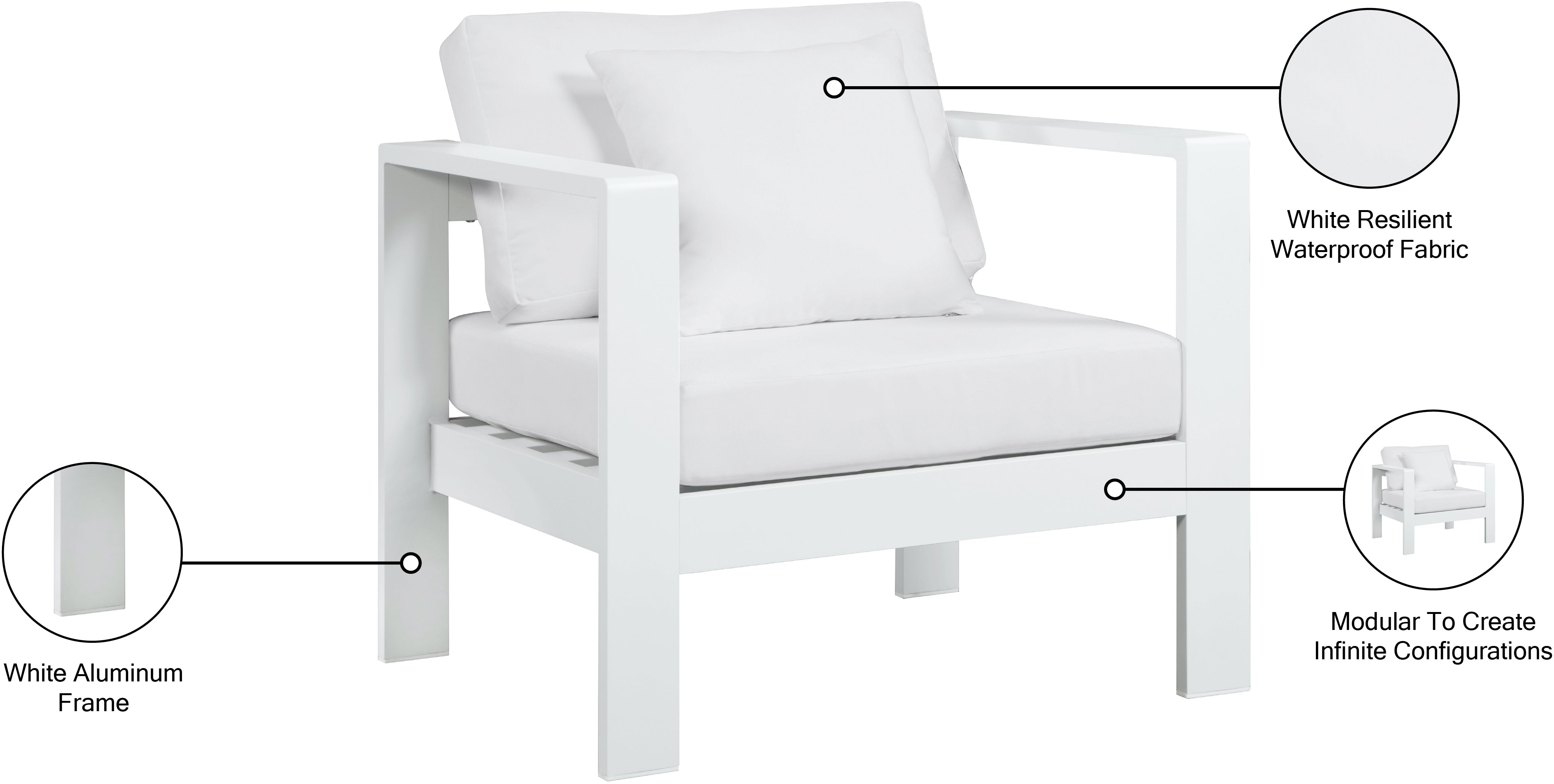Chaise longue en tissu Orian Teddy
