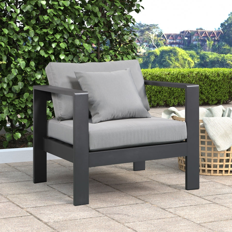 Nizuc Water Resistant Fabric Upholstered Outdoor Patio Arm Chair