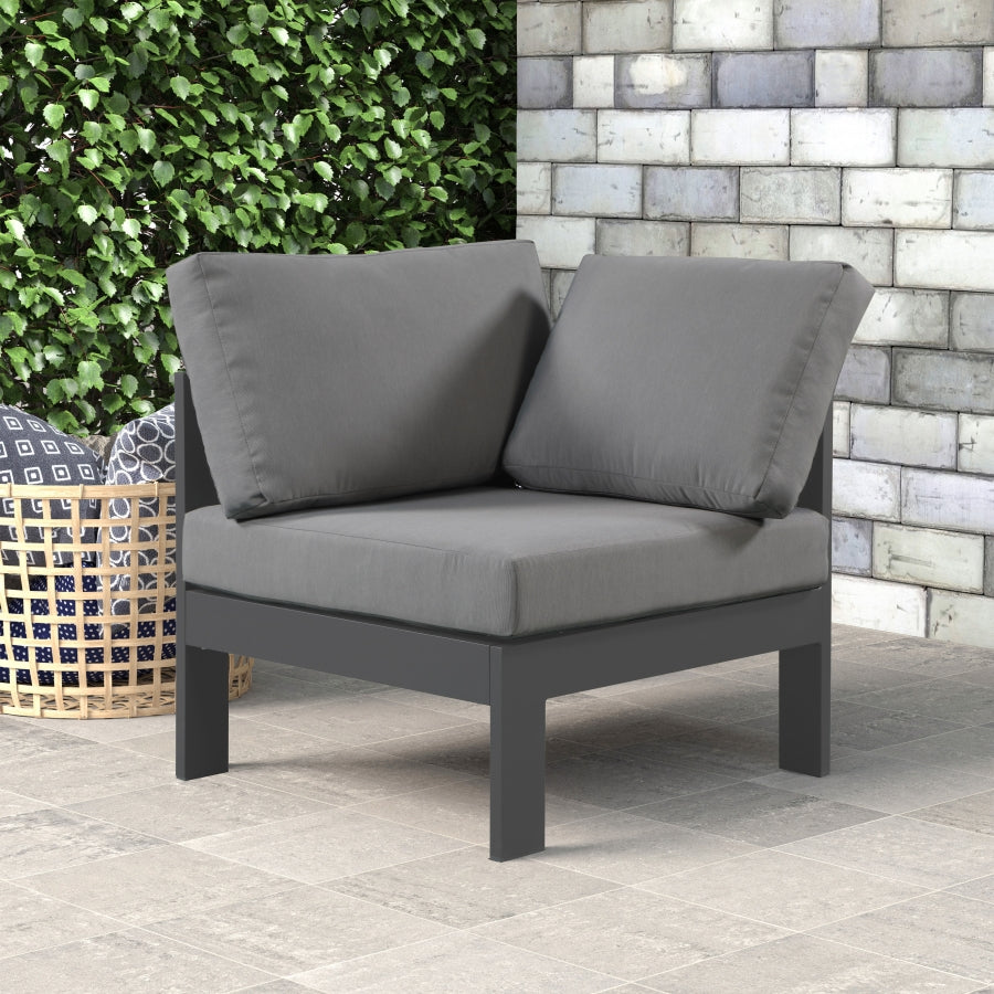 Nizuc Water Resistant Fabric Upholstered Outdoor Patio Modular Corner Chair