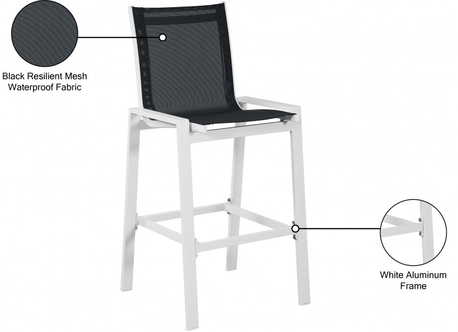 Nizuc Mesh Water Resistant Fabric Outdoor Patio Bar Stool