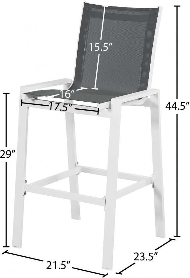 Nizuc Mesh Water Resistant Fabric Outdoor Patio Bar Stool