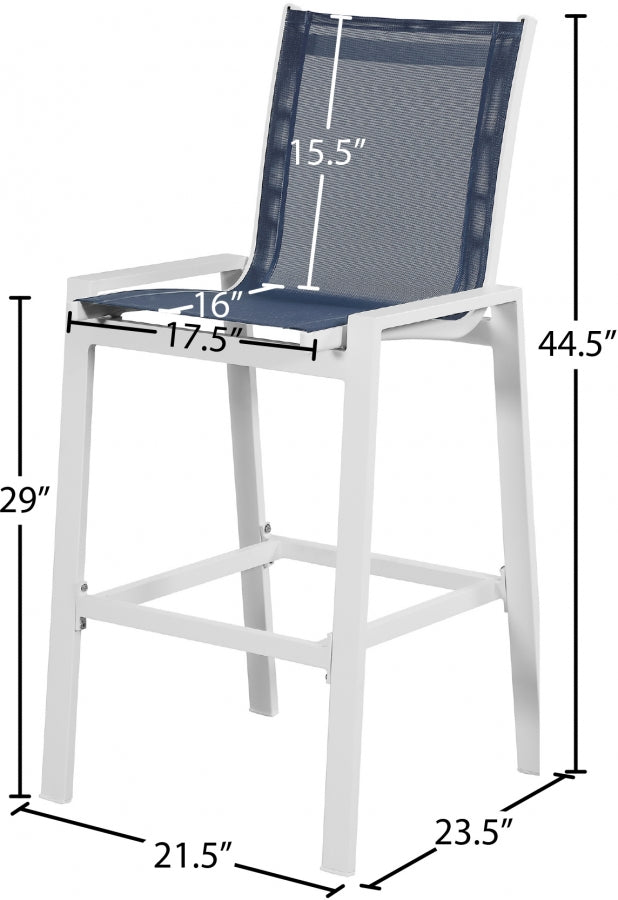Nizuc Mesh Water Resistant Fabric Outdoor Patio Bar Stool