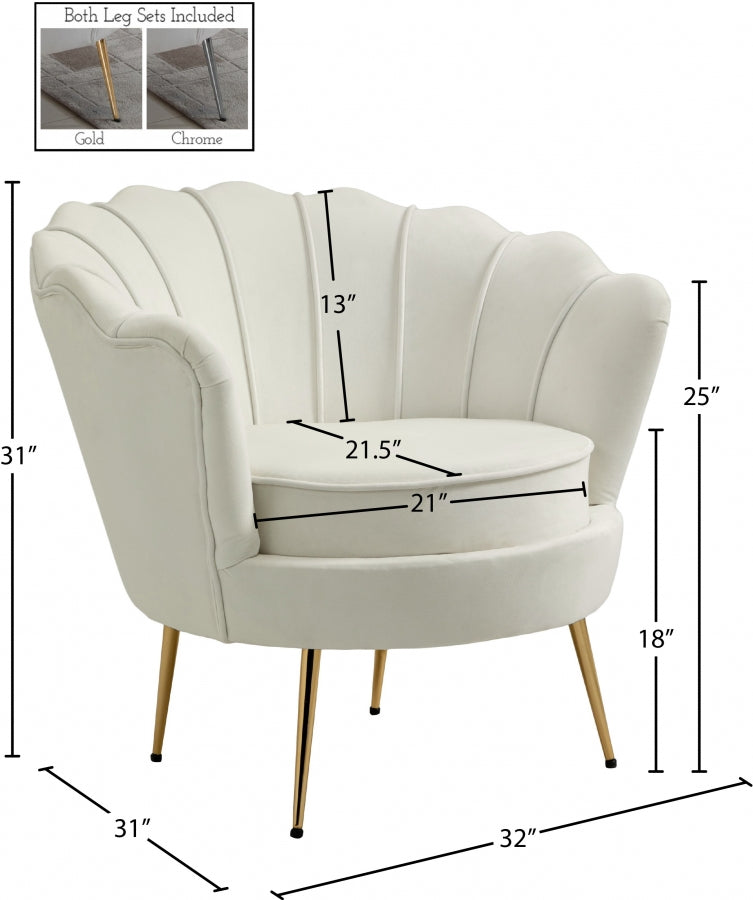 Gardenia Velvet Upholstered Chair