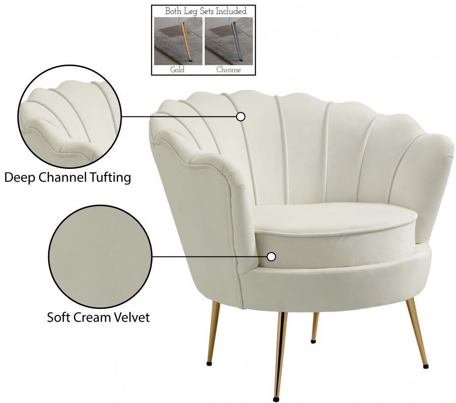 Gardenia Velvet Upholstered Chair