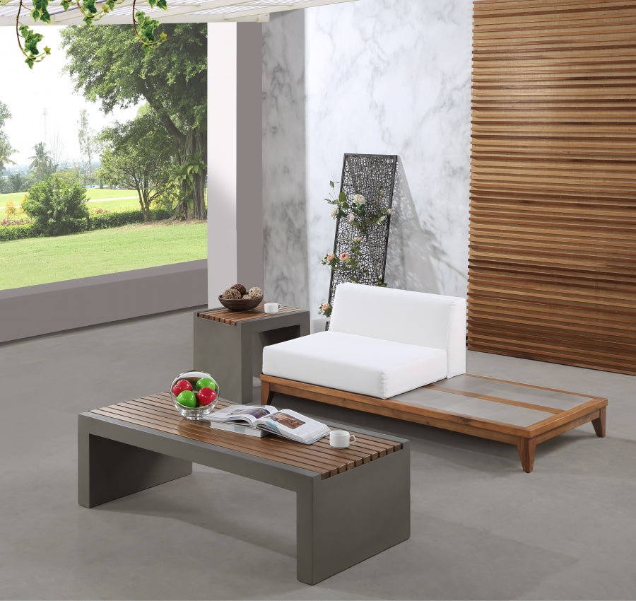 Chaise longue en tissu Orian Teddy
