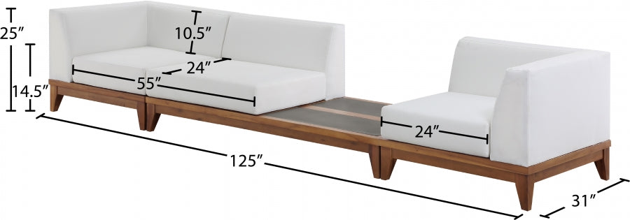 Chaise longue en tissu Orian Teddy