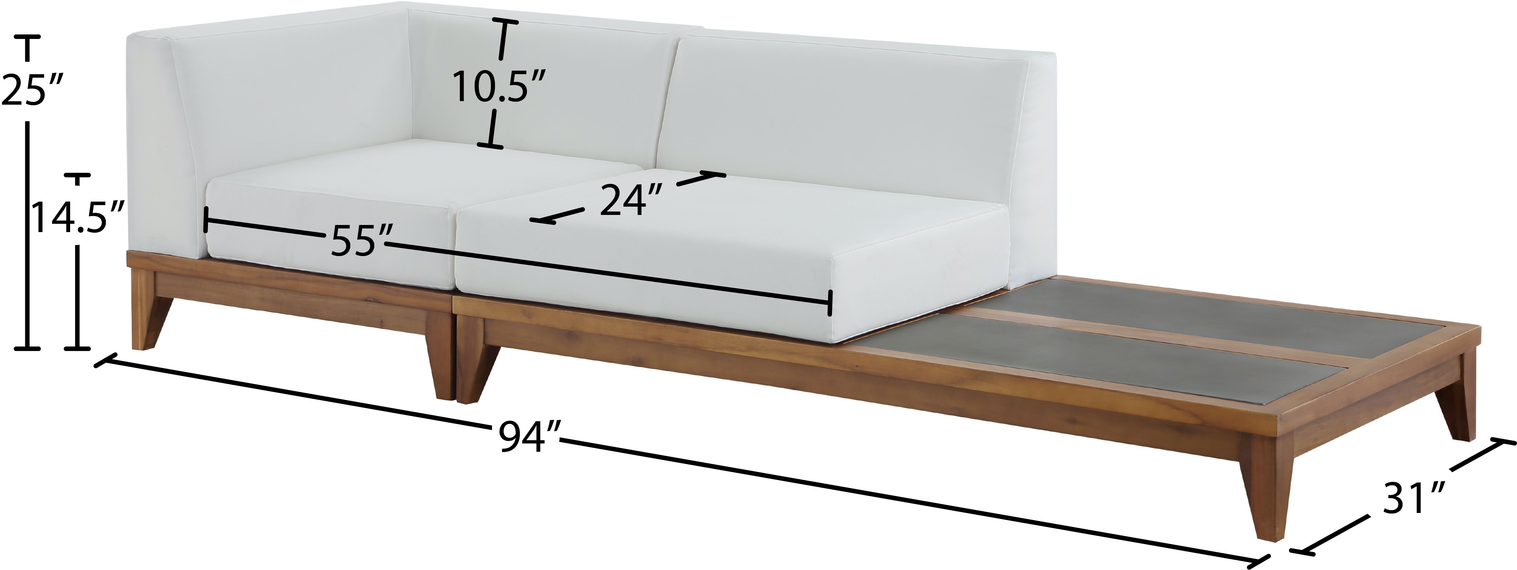 Chaise longue en tissu Orian Teddy