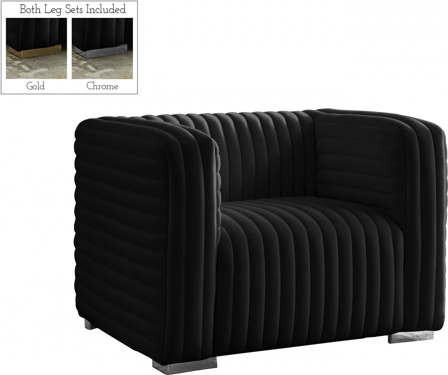 Fauteuil d'appoint rembourré en chenille Vivi