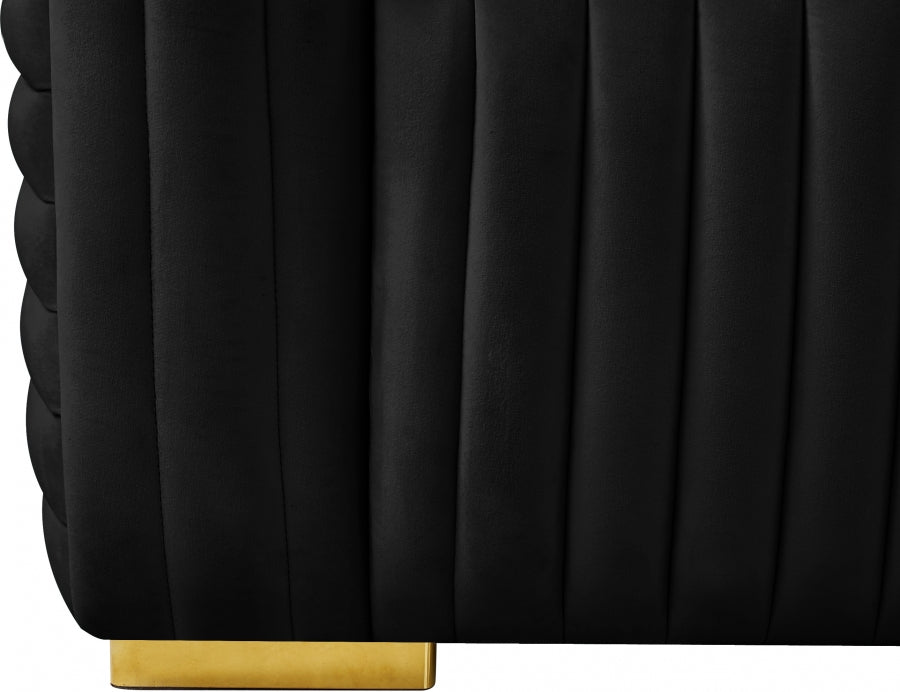 Fauteuil d'appoint rembourré en chenille Vivi