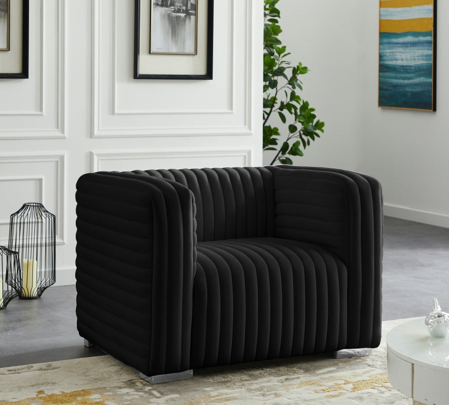 Fauteuil d'appoint rembourré en chenille Vivi