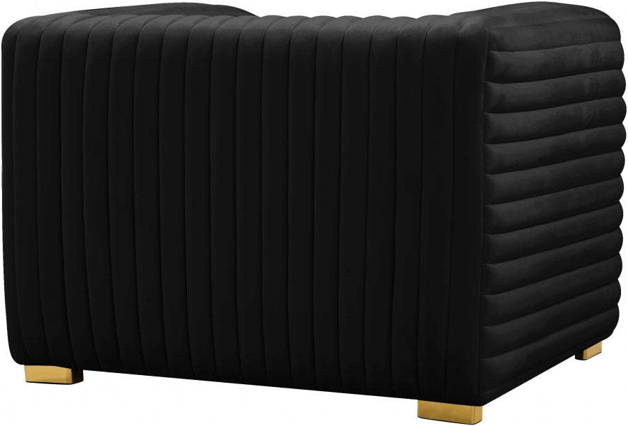 Fauteuil d'appoint rembourré en chenille Vivi
