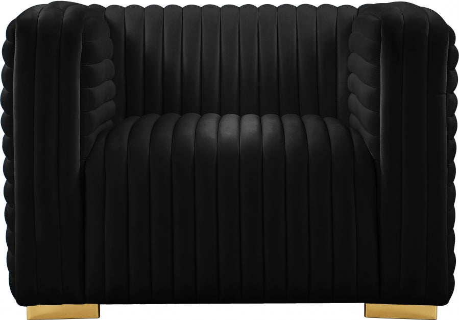 Fauteuil d'appoint rembourré en chenille Vivi