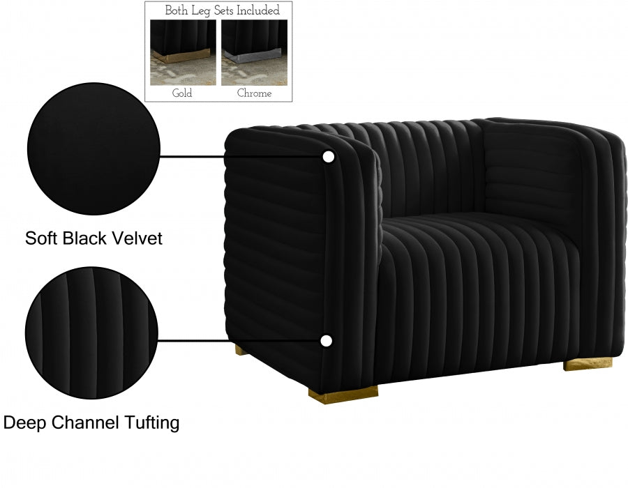 Fauteuil d'appoint rembourré en chenille Vivi