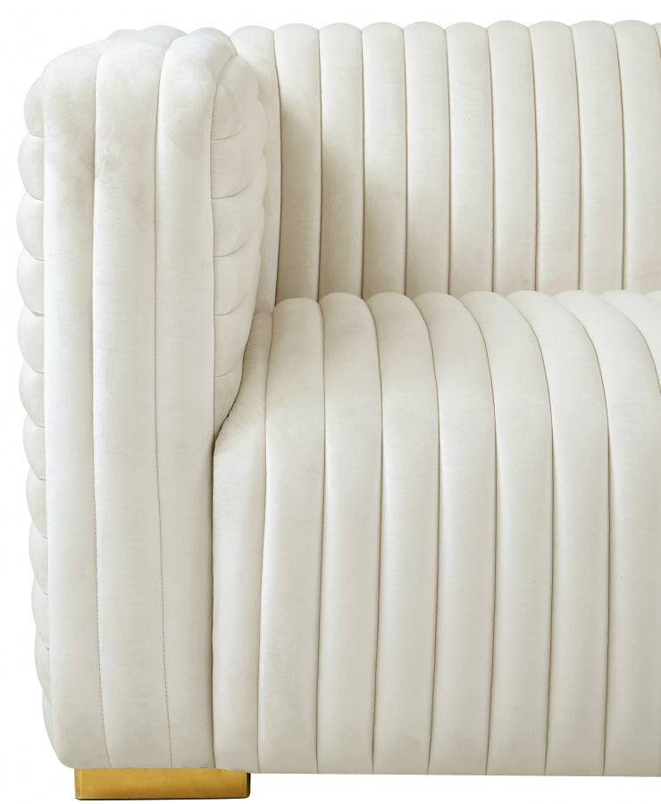 Fauteuil d'appoint rembourré en chenille Vivi