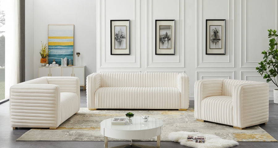 Fauteuil d'appoint rembourré en chenille Vivi