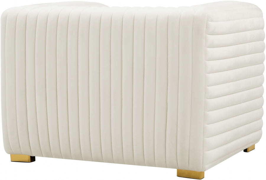 Fauteuil d'appoint rembourré en chenille Vivi
