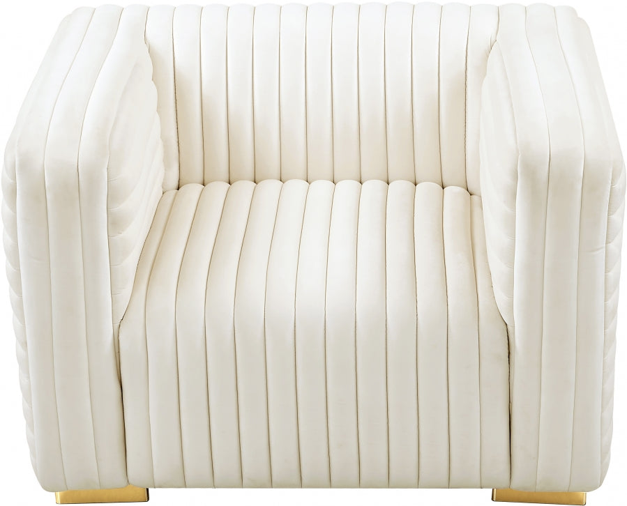 Fauteuil d'appoint rembourré en chenille Vivi