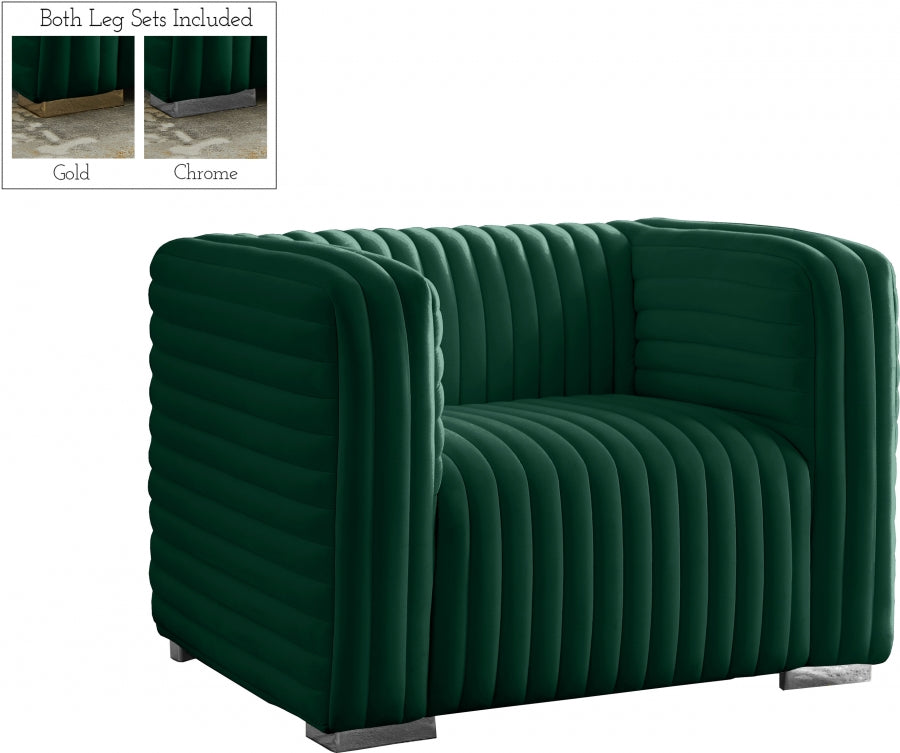 Fauteuil d'appoint rembourré en chenille Vivi