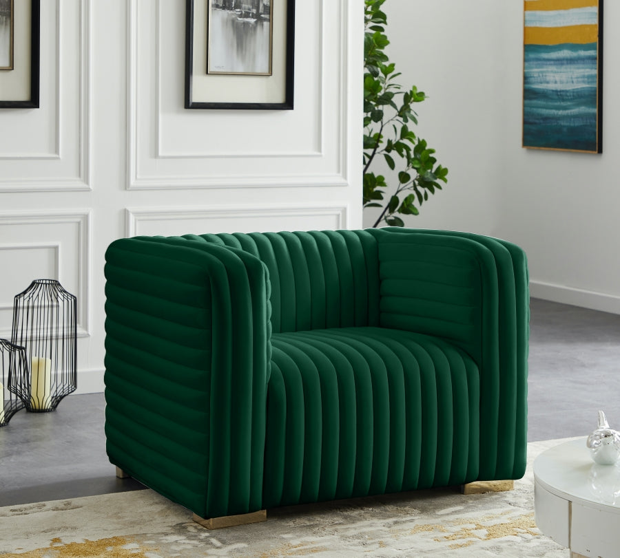 Fauteuil d'appoint rembourré en chenille Vivi