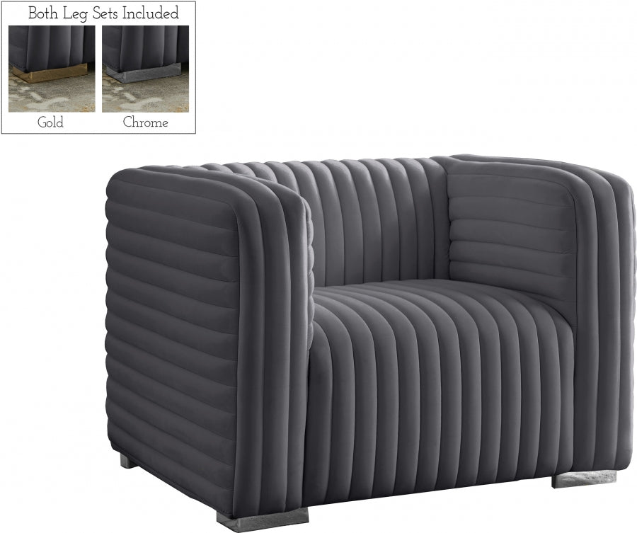 Fauteuil d'appoint rembourré en chenille Vivi