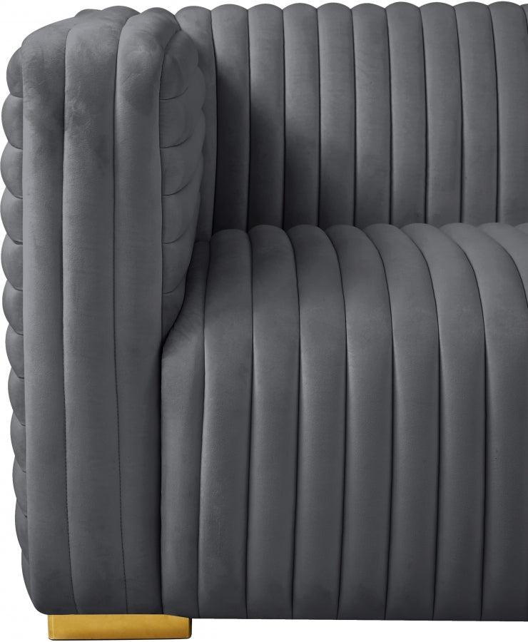 Fauteuil d'appoint rembourré en chenille Vivi