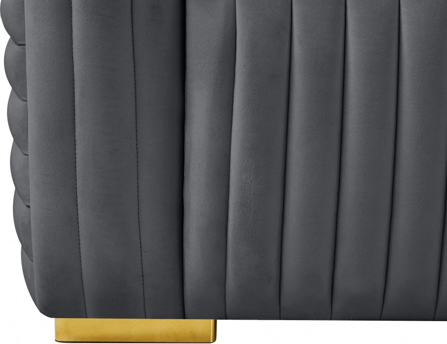 Fauteuil d'appoint rembourré en chenille Vivi