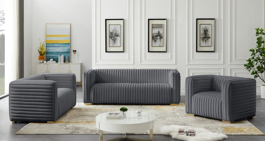 Fauteuil d'appoint rembourré en chenille Vivi