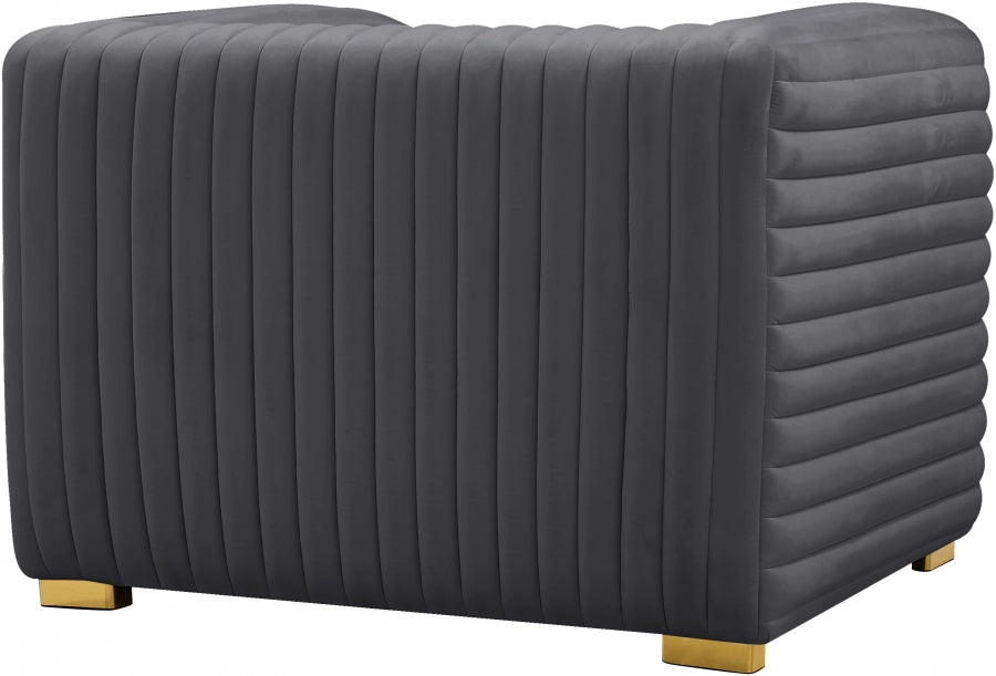 Fauteuil d'appoint rembourré en chenille Vivi