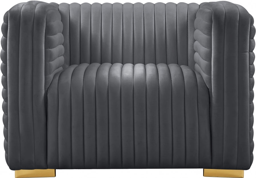 Fauteuil d'appoint rembourré en chenille Vivi