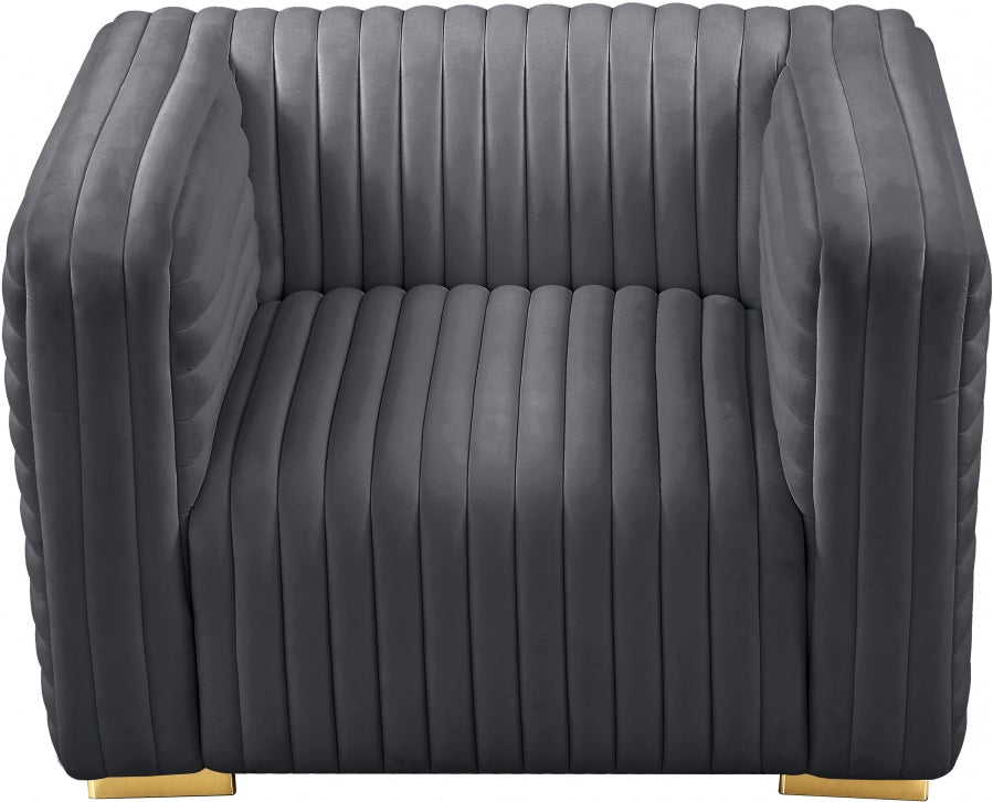Fauteuil d'appoint rembourré en chenille Vivi