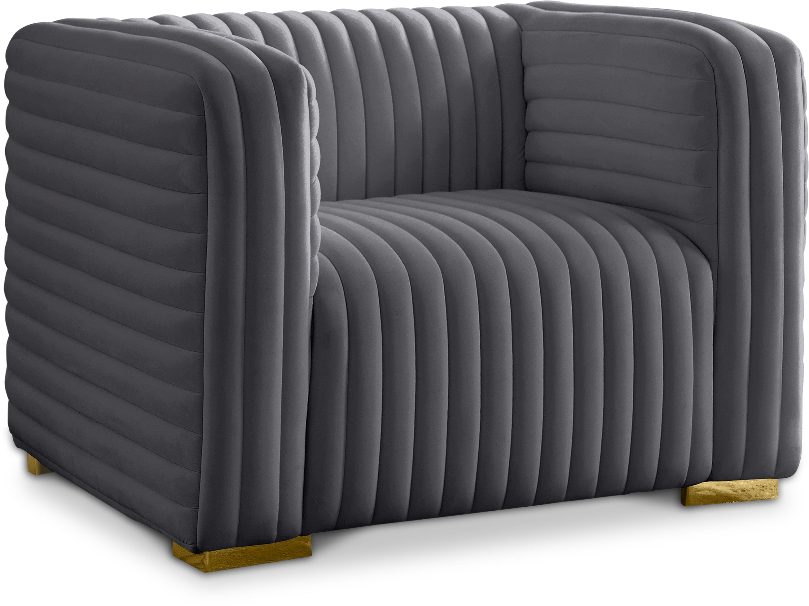 Fauteuil d'appoint rembourré en chenille Vivi