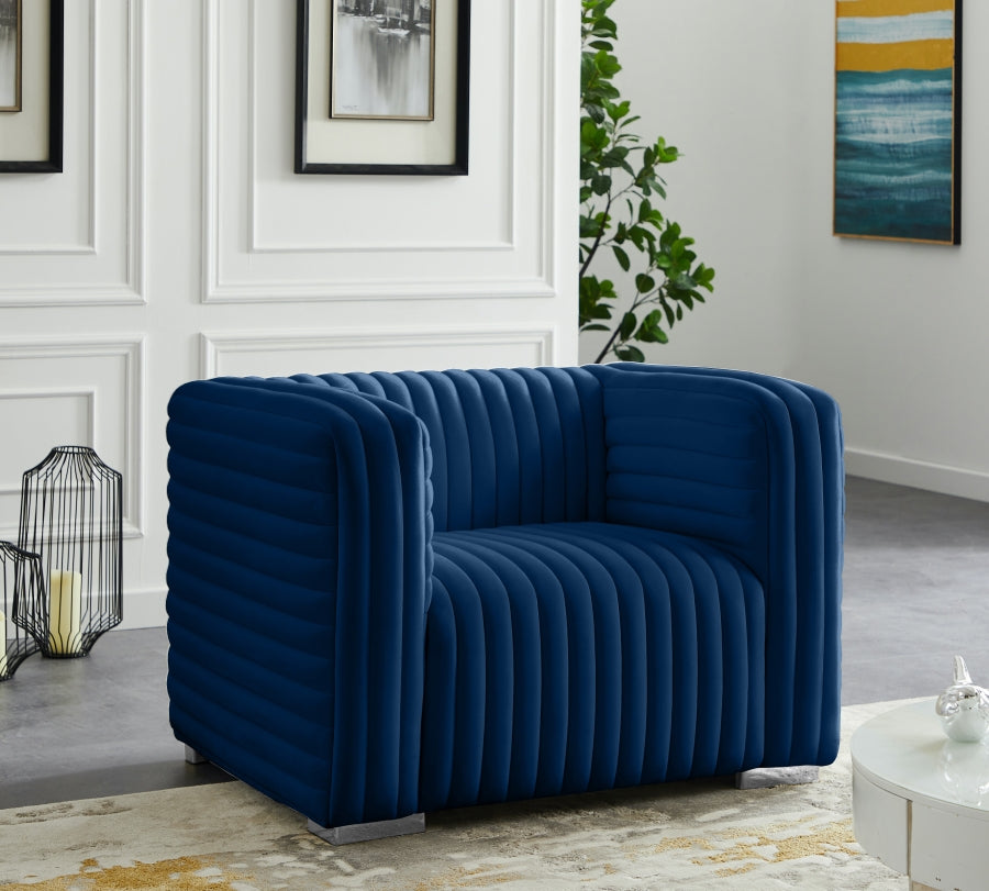 Fauteuil d'appoint rembourré en chenille Vivi