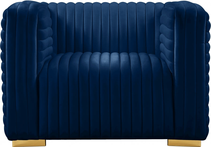 Fauteuil d'appoint rembourré en chenille Vivi