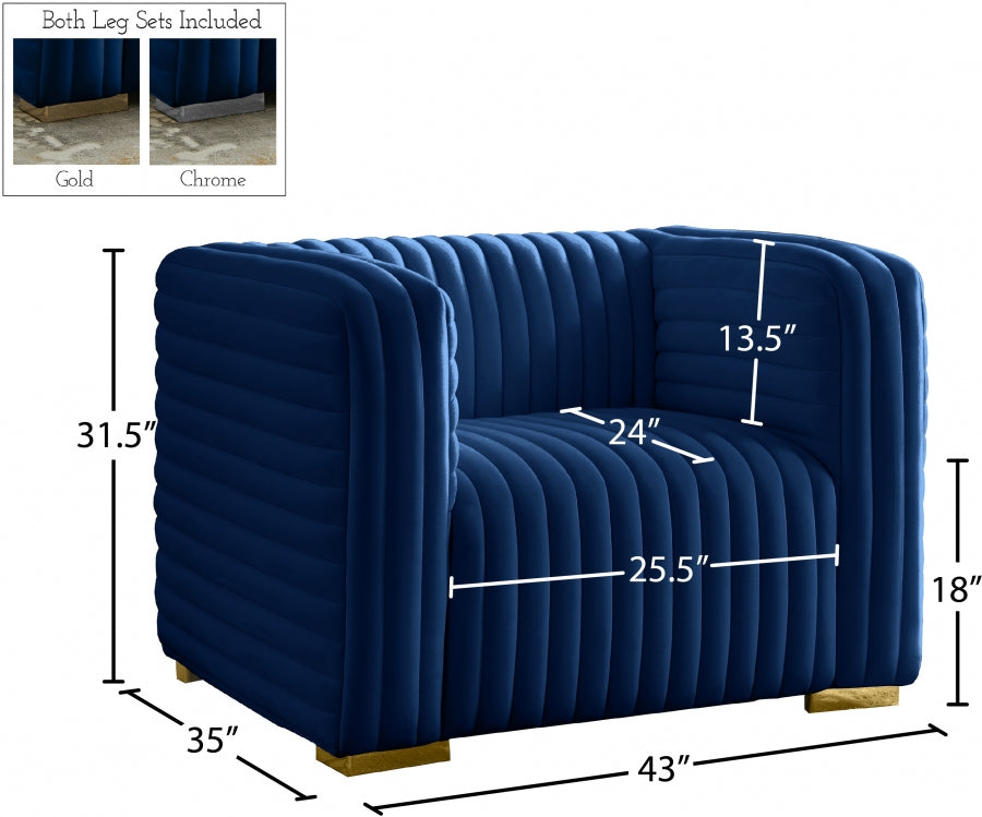 Fauteuil d'appoint rembourré en chenille Vivi