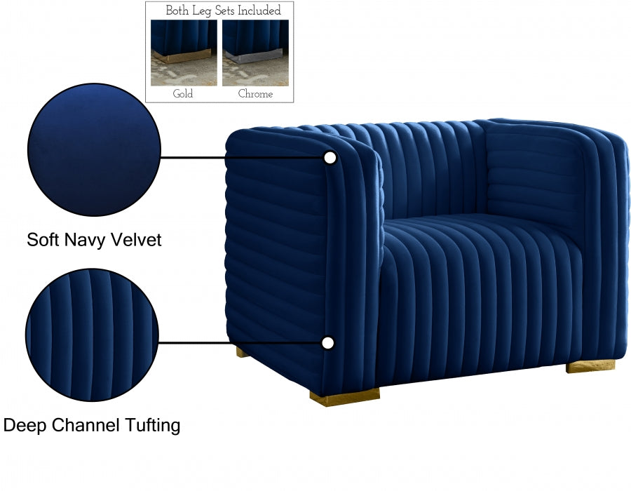 Fauteuil d'appoint rembourré en chenille Vivi