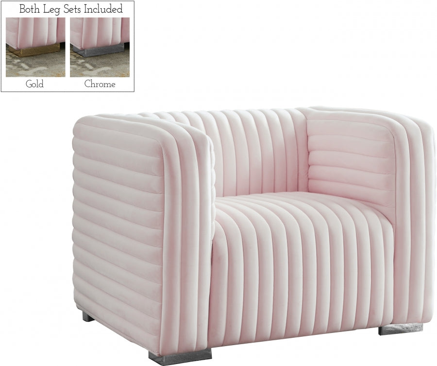 Fauteuil d'appoint rembourré en chenille Vivi