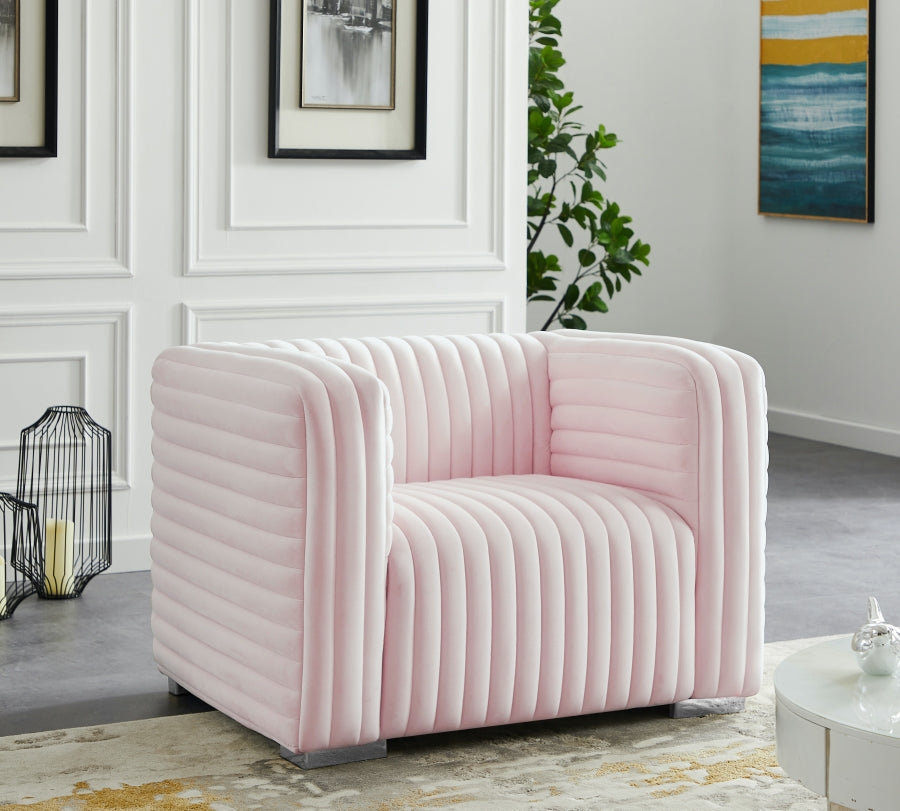 Fauteuil d'appoint rembourré en chenille Vivi