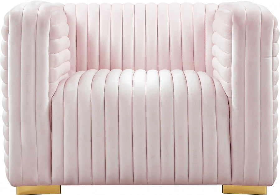 Fauteuil d'appoint rembourré en chenille Vivi