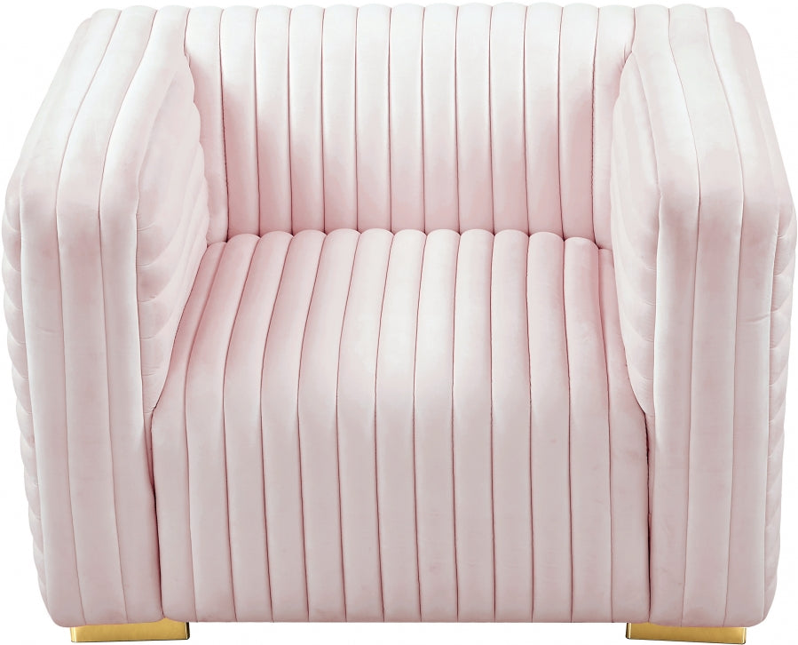 Fauteuil d'appoint rembourré en chenille Vivi