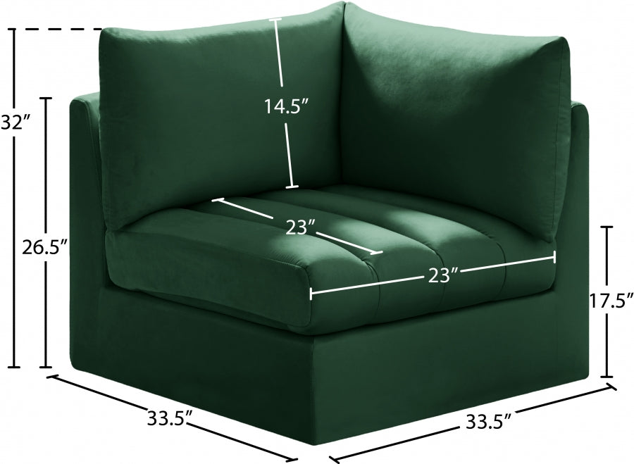 Jacob Velvet Upholstered Corner Modular Chair