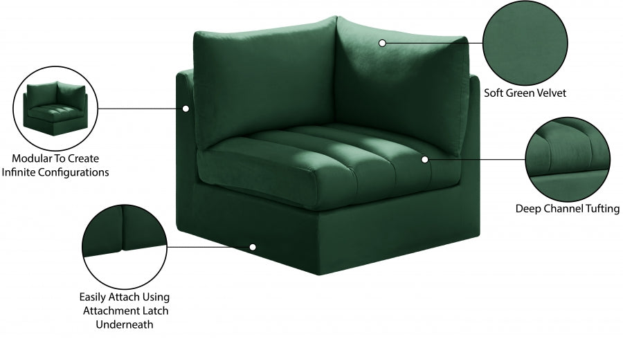 Jacob Velvet Upholstered Corner Modular Chair