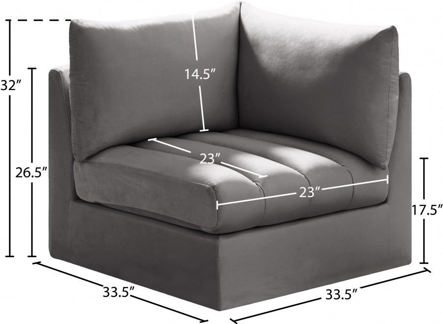 Jacob Velvet Upholstered Corner Modular Chair