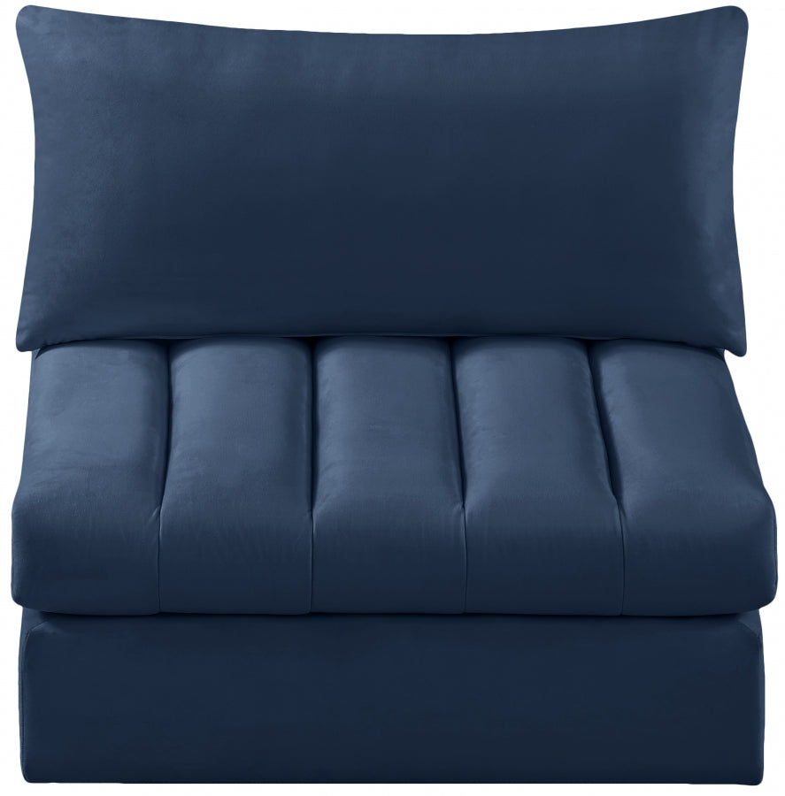 Jacob Velvet Upholstered Armless Modular Chair