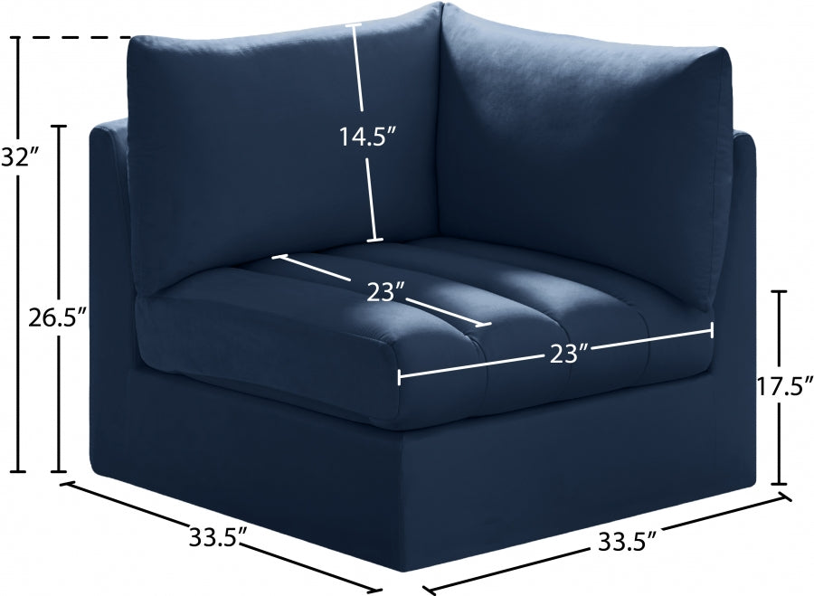 Jacob Velvet Upholstered Corner Modular Chair