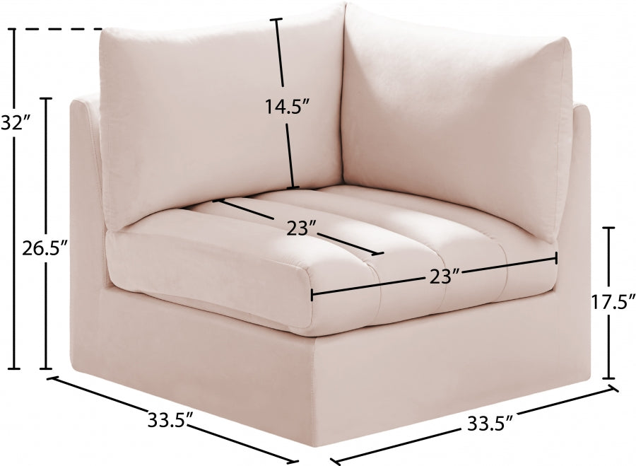 Jacob Velvet Upholstered Corner Modular Chair