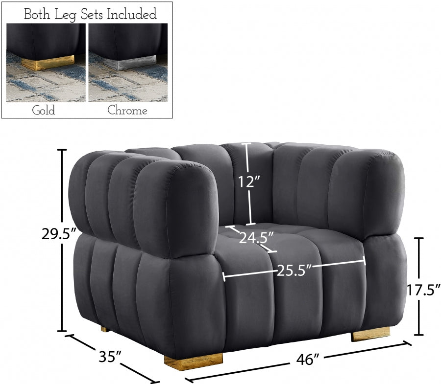 Gwen Velvet Upholstered Chair