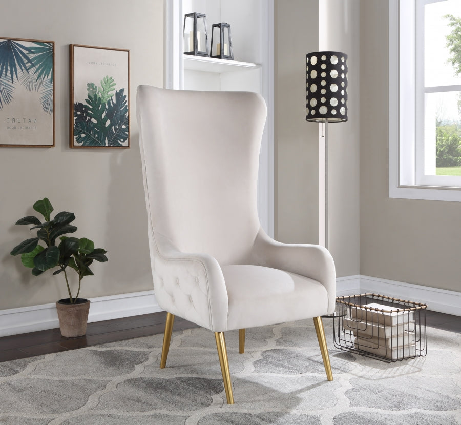 Fauteuil d'appoint rembourré en chenille Vivi
