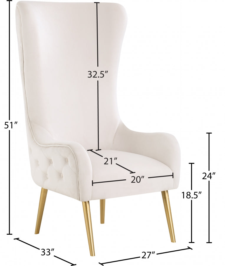 Fauteuil d'appoint rembourré en chenille Vivi