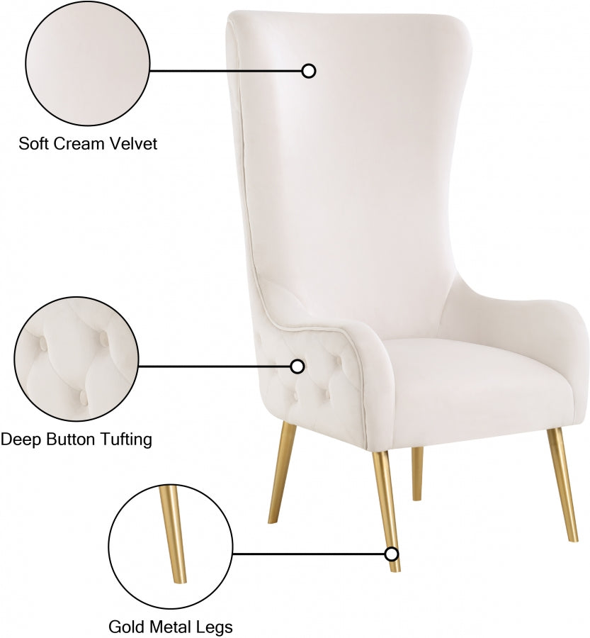 Fauteuil d'appoint rembourré en chenille Vivi