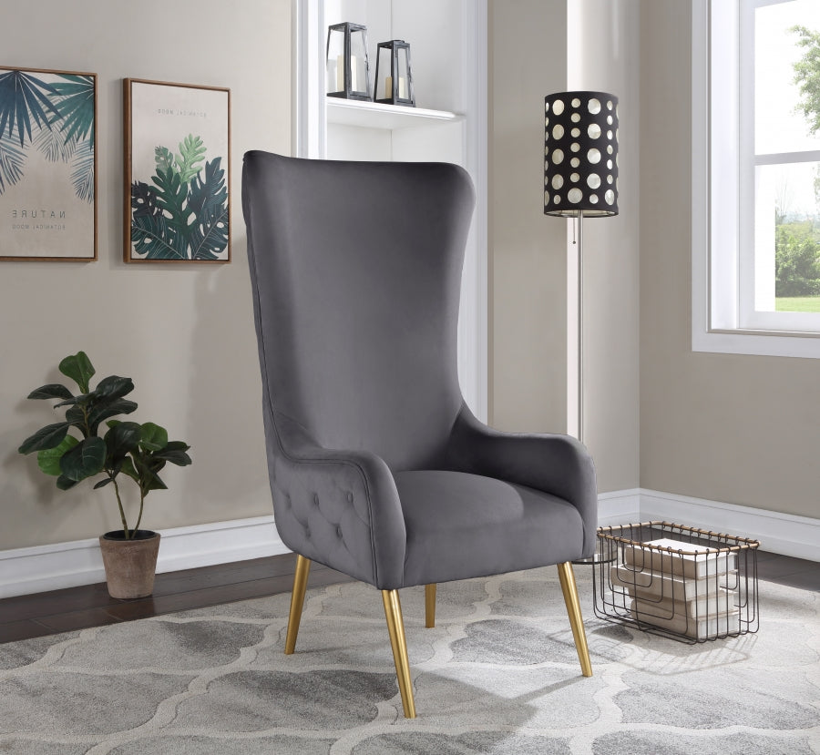 Fauteuil d'appoint rembourré en chenille Vivi